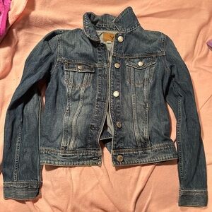 American Eagle Outfitters Dark Blue Jean Jacket